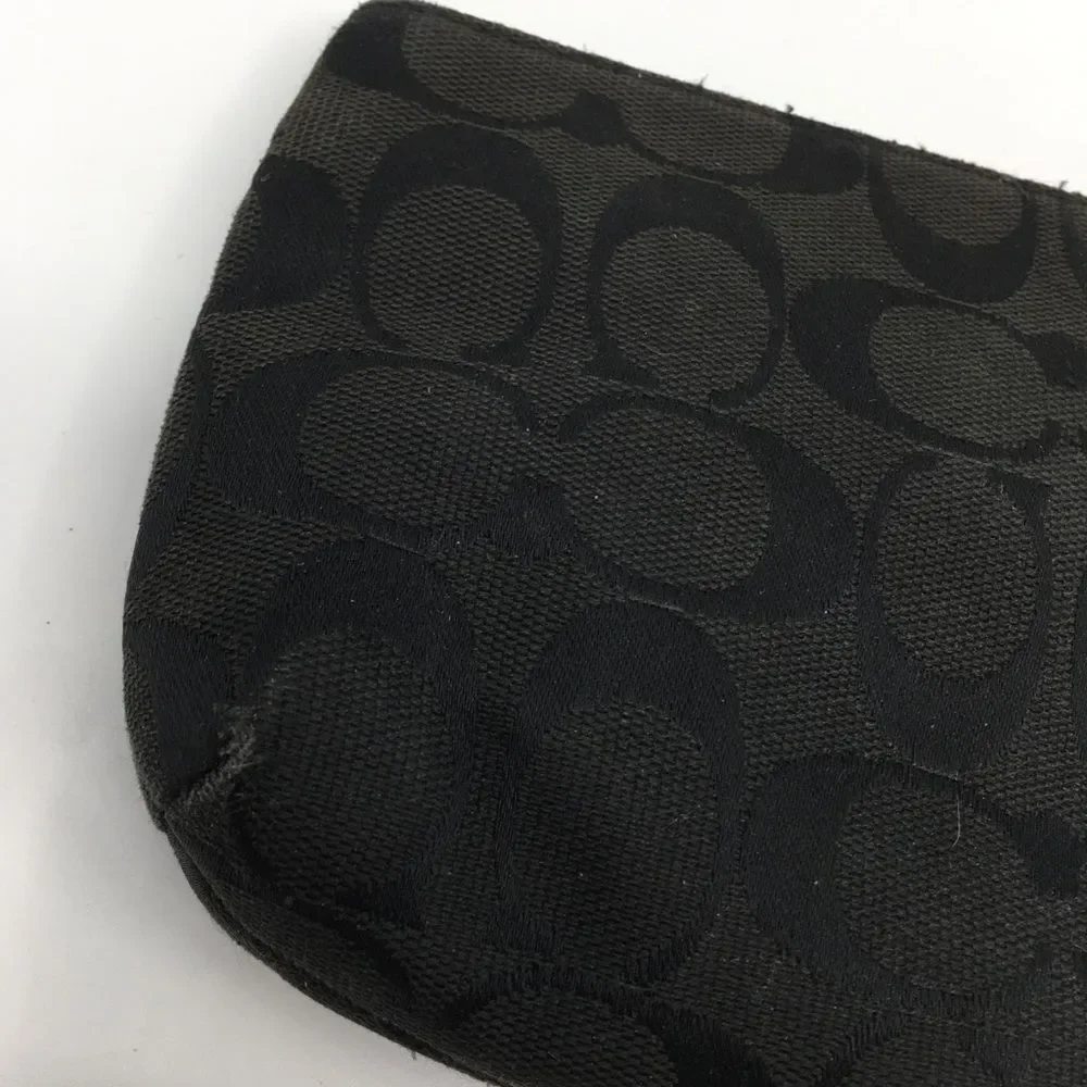Coach PROJECT Signature Jacquard Turnlock Wristlet Pouch Black